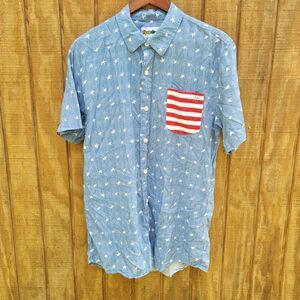 Tipsy Elves American Pride Hawaiian Button Up Shirt Mens Size  XL